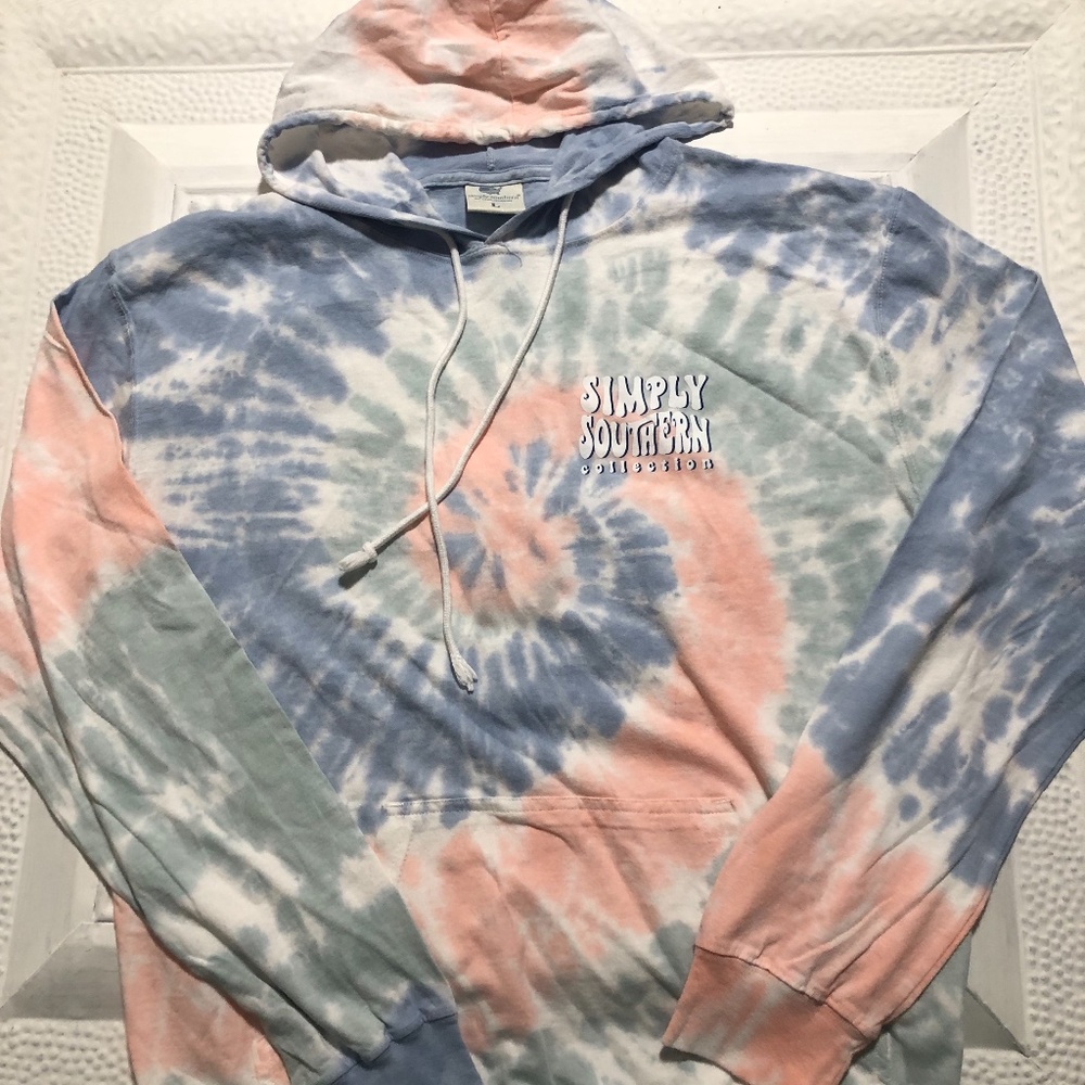 Simply southern tie-dye hoodie, size L, new without tags